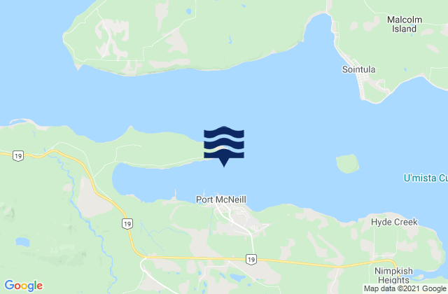 Port Mcneill, Canadaの潮見表地図