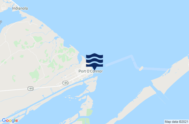 Port O'Conner, United Statesの潮見表地図