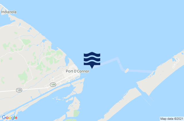 Port Oconnor, United Statesの潮見表地図