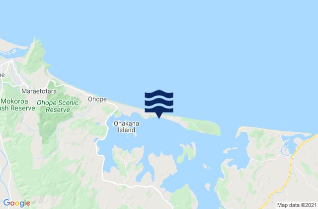 Port Ohope Wharf, New Zealandの潮見表地図