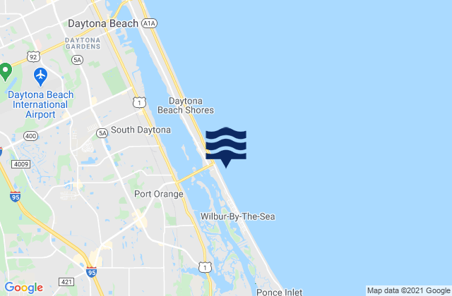 Port Orange, United Statesの潮見表地図