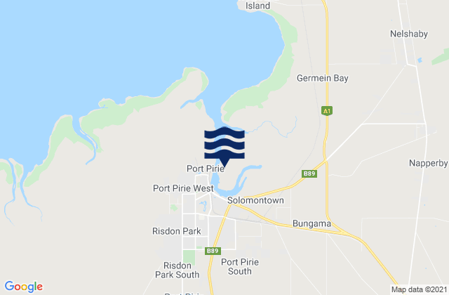 Port Pirie, Australiaの潮見表地図