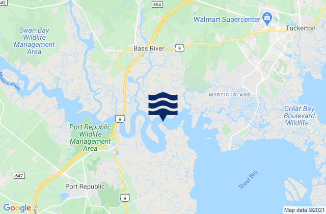 Port Republic, United Statesの潮見表地図