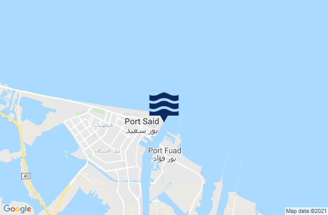 Port Said, Egyptの潮見表地図
