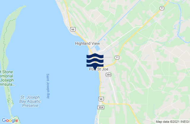 Port Saint Joe, United Statesの潮見表地図