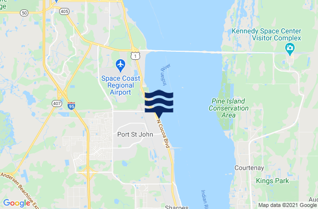 Port Saint John, United Statesの潮見表地図
