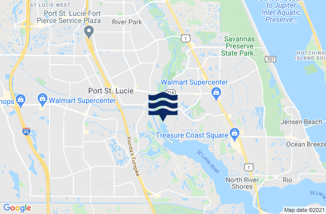 Port Saint Lucie, United Statesの潮見表地図