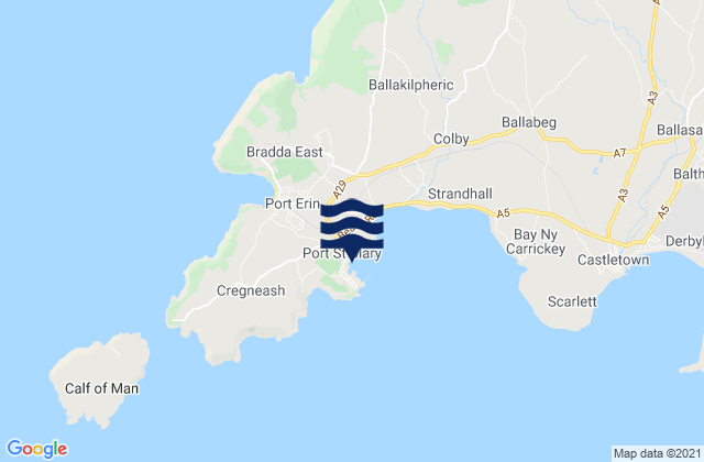 Port Saint Mary, Isle of Manの潮見表地図