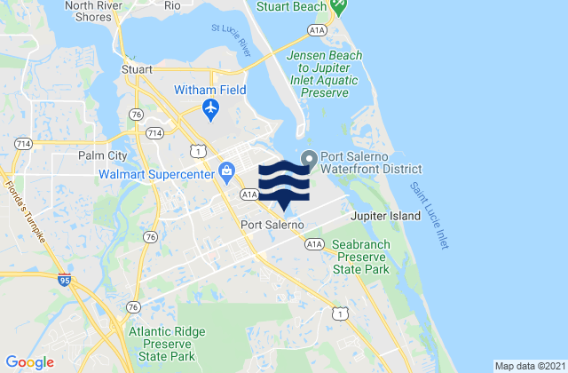 Port Salerno, United Statesの潮見表地図