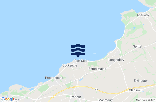 Port Seton Beach, United Kingdomの潮見表地図
