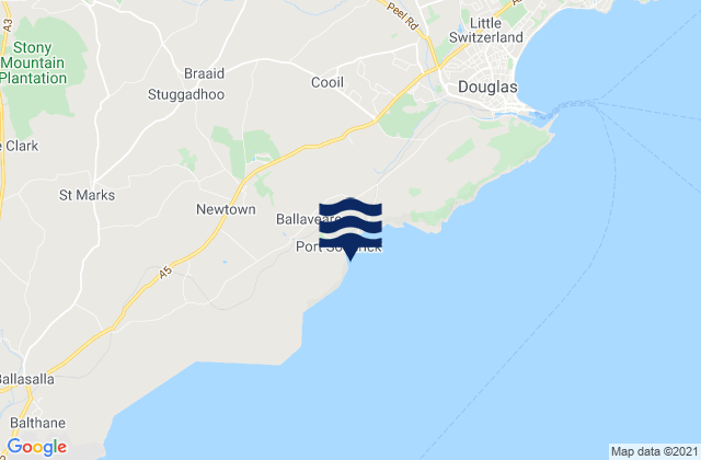 Port Soderick, Isle of Manの潮見表地図