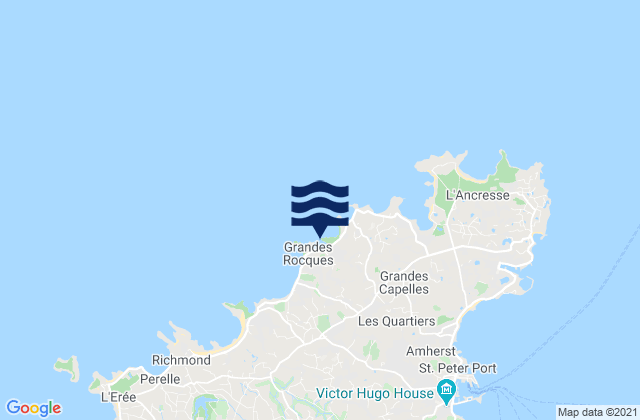 Port Soif Bay Beach, Franceの潮見表地図