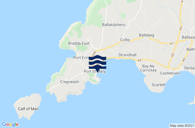 Port St Mary, Isle of Manの潮見表地図