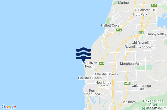 Port Stanvac, Australiaの潮見表地図