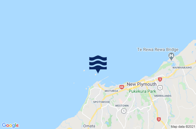 Port Taranaki, New Zealandの潮見表地図
