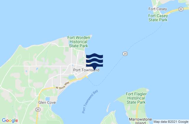 Port Townsend (Point Hudson), United Statesの潮見表地図