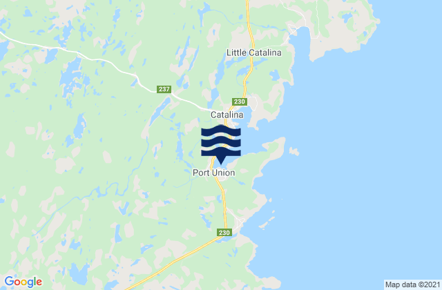 Port Union, Canadaの潮見表地図