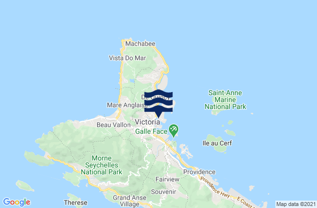 Port Victoria, Seychellesの潮見表地図