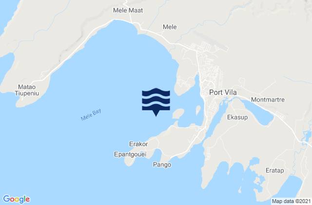 Port Vila VU (Villa), New Caledoniaの潮見表地図