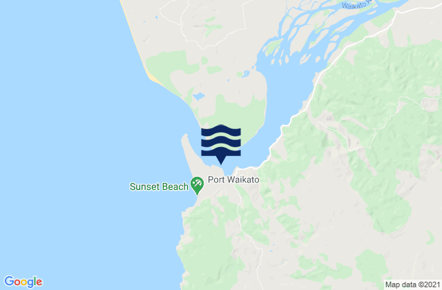 Port Waikato, New Zealandの潮見表地図