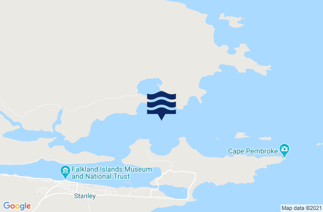 Port William, Falkland Islandsの潮見表地図