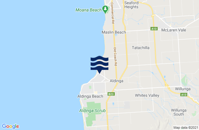 Port Willunga, Australiaの潮見表地図