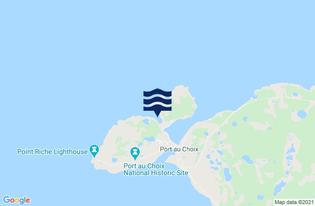 Port au Choix, Canadaの潮見表地図