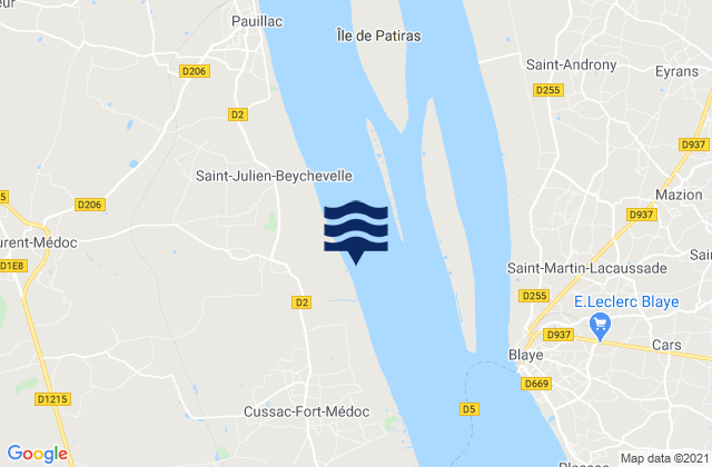 Port de Beychevelle, Franceの潮見表地図