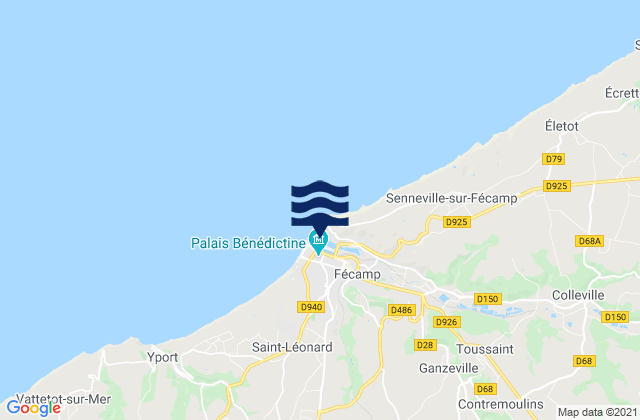 Port de Fécamp, Franceの潮見表地図