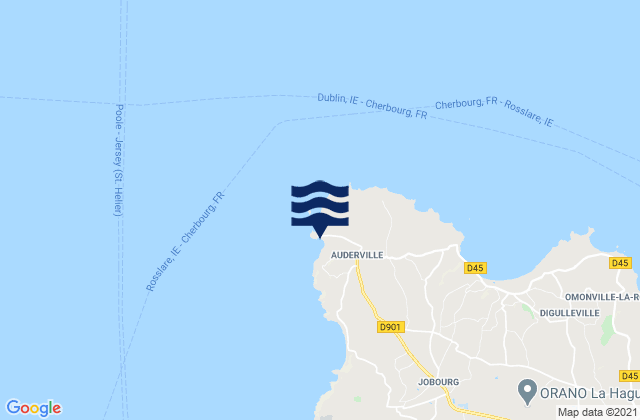 Port de Goury, Franceの潮見表地図