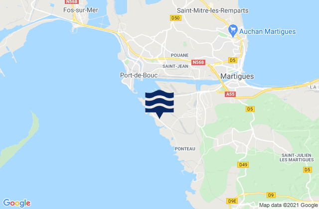Port de Lavéra, Franceの潮見表地図