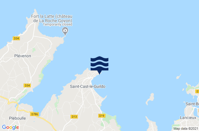 Port de Saint-Cast, Franceの潮見表地図
