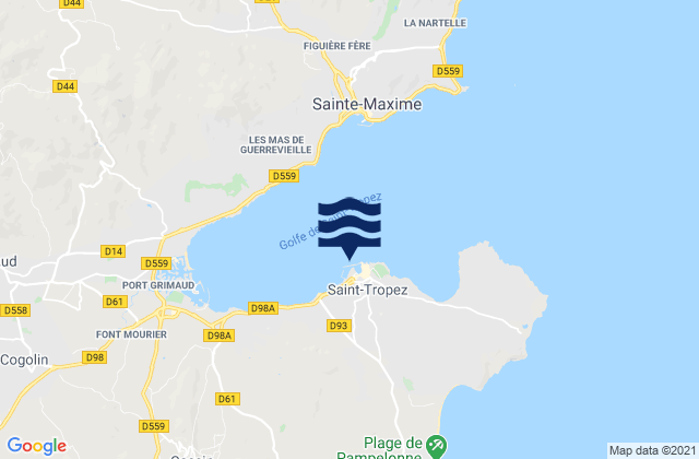 Port de Saint Tropez, Franceの潮見表地図