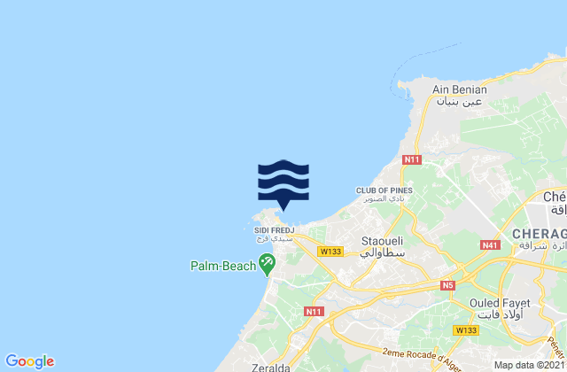 Port de Sidi Fredj, Algeriaの潮見表地図