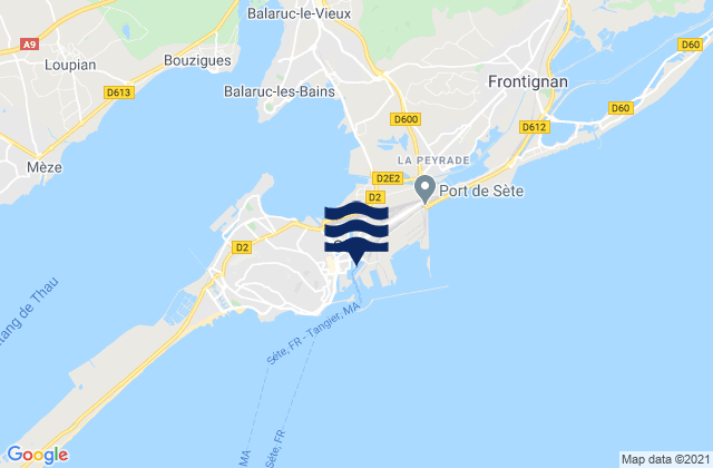 Port de Sète, Franceの潮見表地図