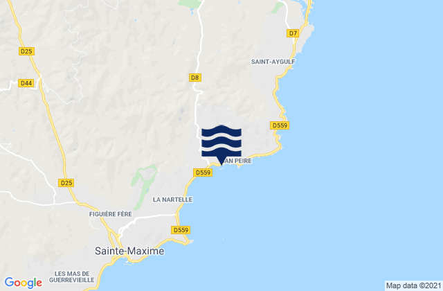 Port des Issambres, Franceの潮見表地図