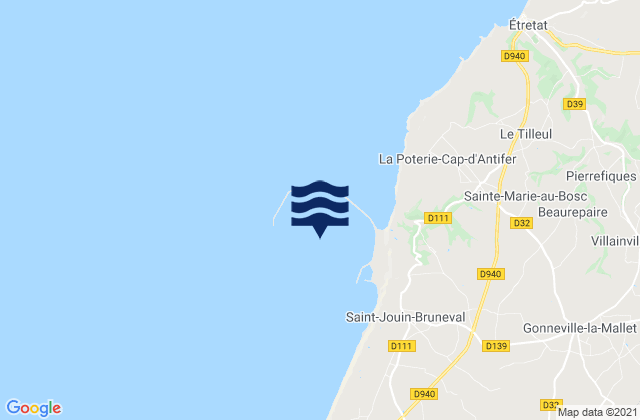 Port du Havre-Antifer, Franceの潮見表地図