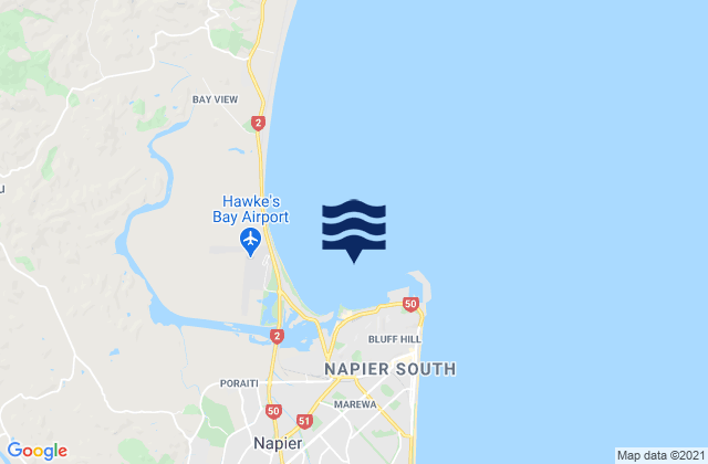 Port of Napier, New Zealandの潮見表地図