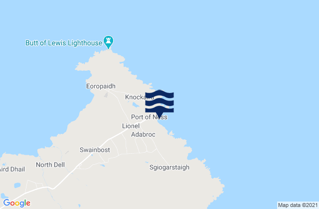 Port of Ness, United Kingdomの潮見表地図