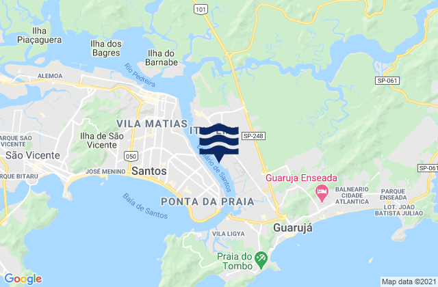 Port of Santos, Brazilの潮見表地図