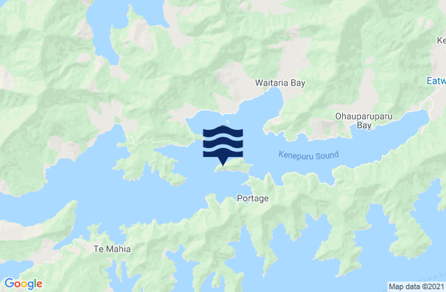 Portage Bay, New Zealandの潮見表地図