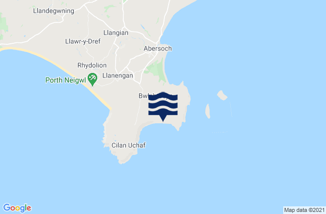 Porth Ceriad, United Kingdomの潮見表地図