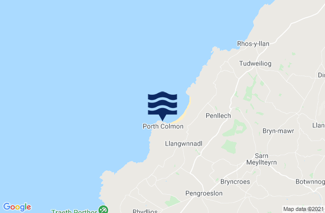 Porth Colmon, United Kingdomの潮見表地図