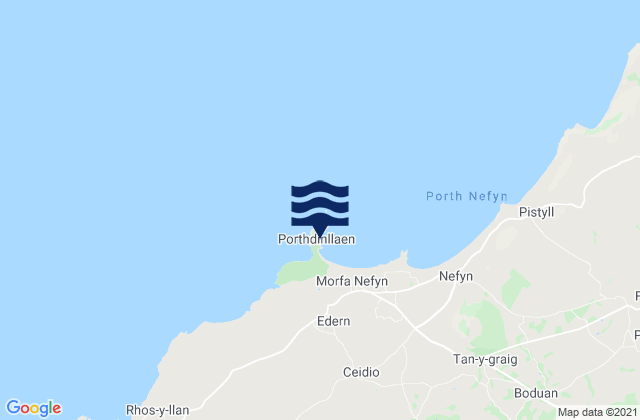 Porth Dinllaen Beach, United Kingdomの潮見表地図