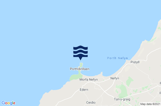 Porth Dinllaen, United Kingdomの潮見表地図
