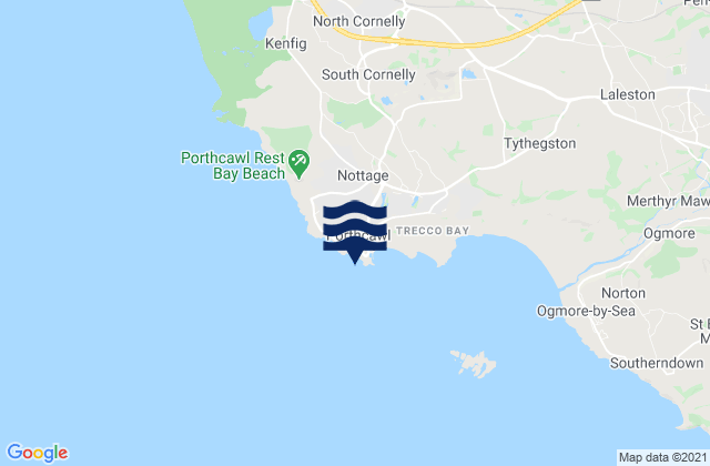 Porthcawl - Coney Beach, United Kingdomの潮見表地図