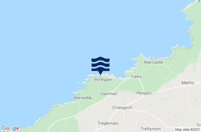 Porthgain, United Kingdomの潮見表地図