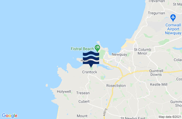 Porthjoke, United Kingdomの潮見表地図