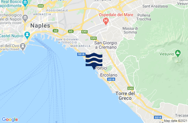 Portici, Italyの潮見表地図
