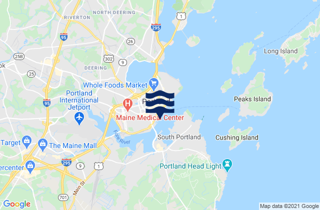 Portland, United Statesの潮見表地図